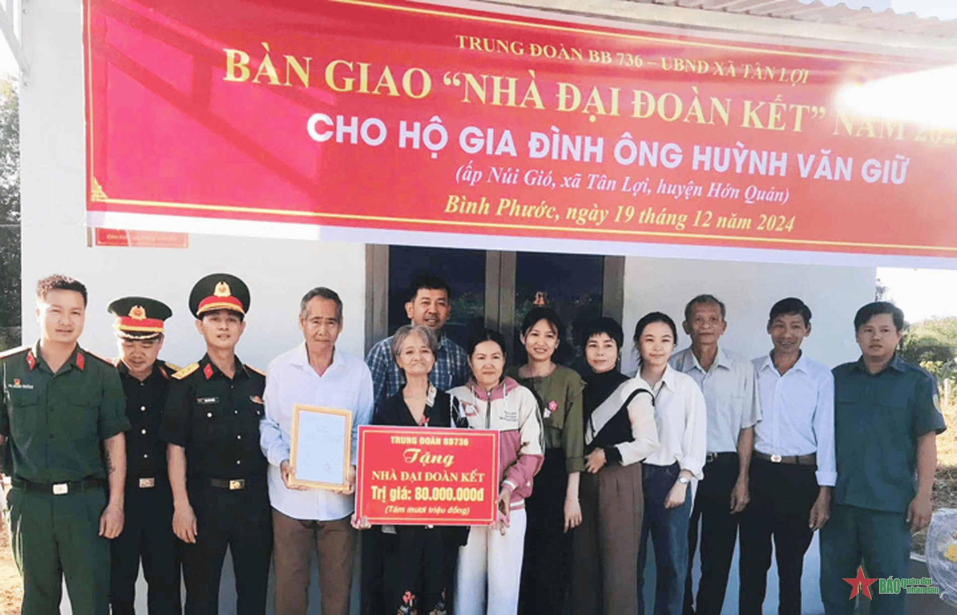 Bình Phước bàn giao nhà “Đại đoàn kết” cho hộ dân khó khăn