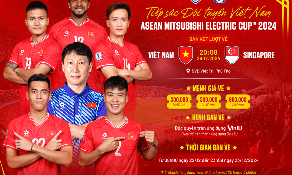 Giá vé xem tuyển Việt Nam đá bán kết ASEAN Cup 2024 tăng gấp 3 lần vòng bảng