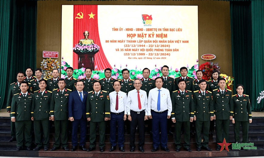 Bạc Liêu: Họp mặt kỷ niệm 80 năm Ngày thành lập Quân đội nhân dân Việt Nam