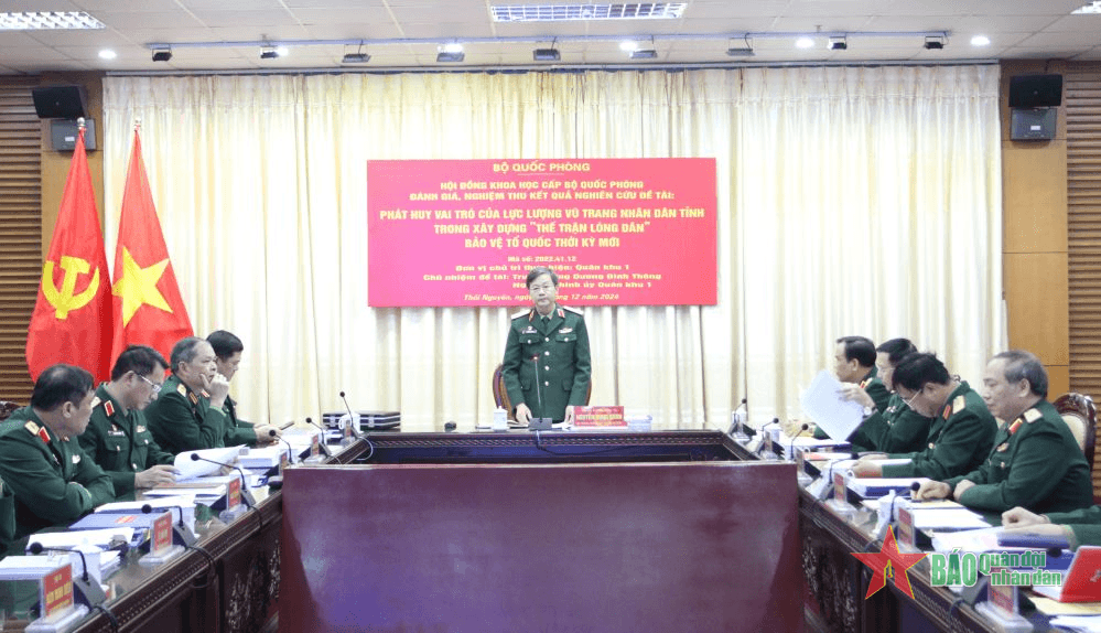 Hội đồng Khoa học cấp Bộ Quốc phòng nghiệm thu, đánh giá đề tài của Quân khu 1 năm 2024