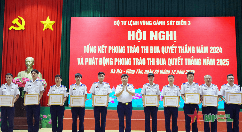 Bộ tư lệnh Vùng Cảnh sát biển 3 tổng kết thi đua năm 2024