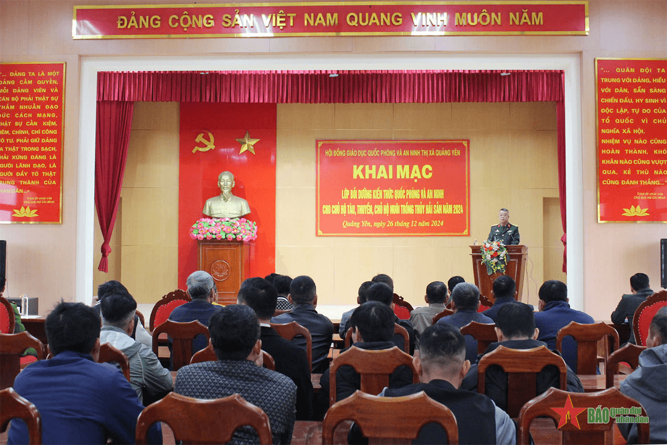 Bồi dưỡng kiến thức quốc phòng, an ninh cho chủ phương tiện tàu, thuyền năm 2024