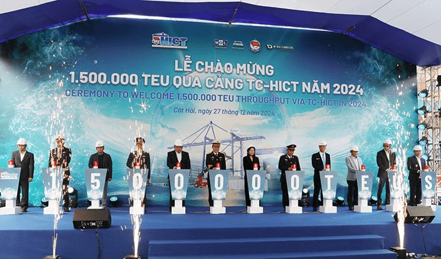 Cảng Container Quốc tế Tân Cảng Hải Phòng đón TEUS thứ 1,5 triệu thông qua cảng