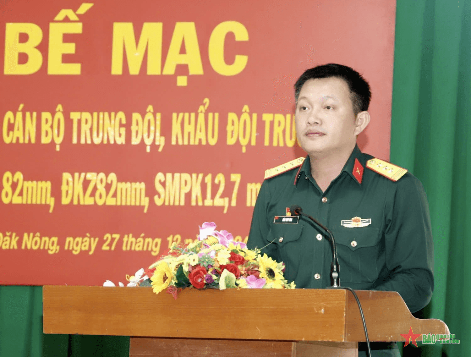 Đắk Nông bế mạc lớp tập huấn cán bộ dân quân binh chủng năm 2025.