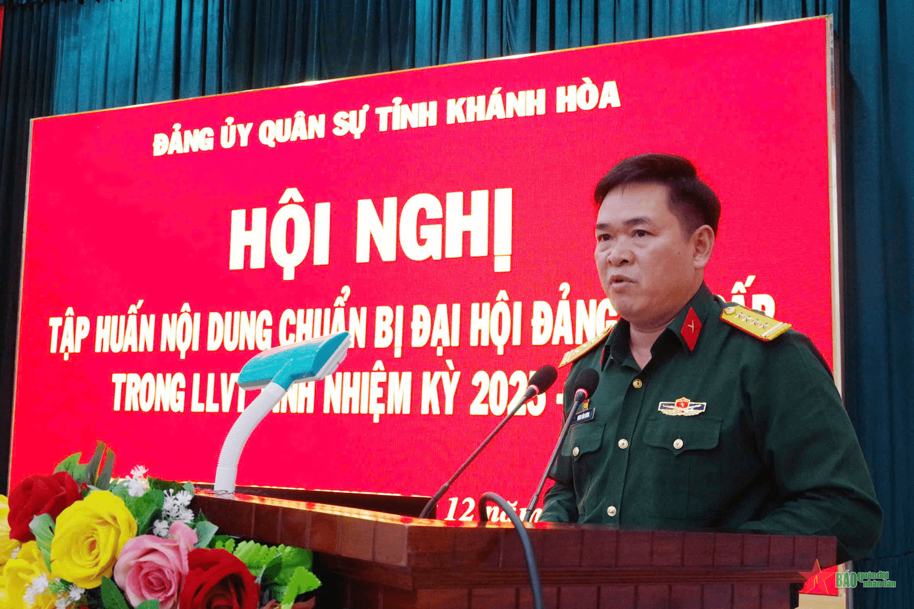 Đảng ủy Quân sự tỉnh Khánh Hòa tập huấn các nội dung Đại hội Đảng