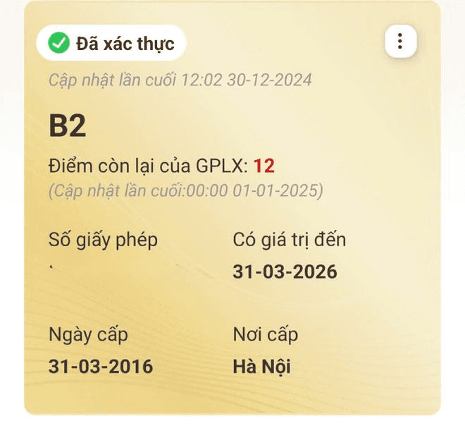 Các lỗi bị trừ điểm trên giấy phép lái xe nếu vi phạm từ 1-1-2025