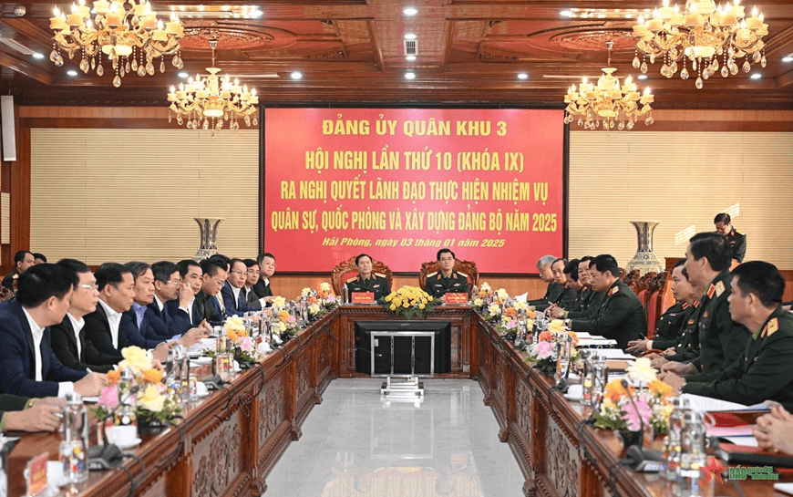 Đảng ủy Quân khu 3 ra nghị quyết lãnh đạo thực hiện nhiệm vụ quân sự, quốc phòng năm 2025