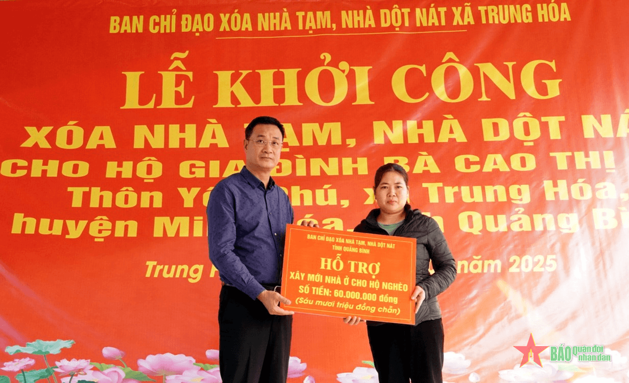 Quảng Bình: Phấn đấu đến tháng 9-2025 hoàn thành xóa 2.154 nhà tạm, nhà dột nát