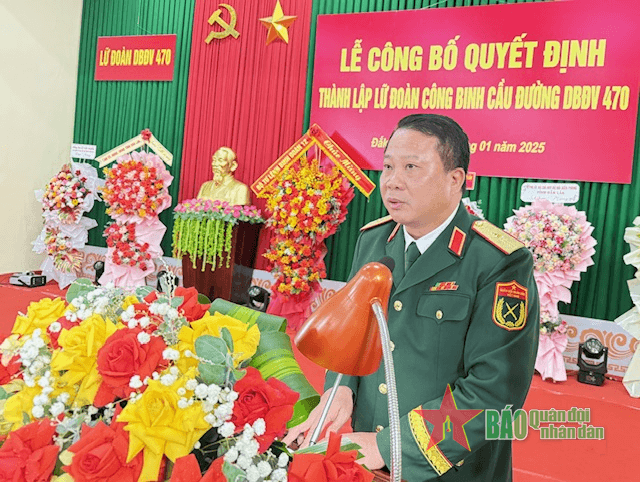 Công bố Quyết định thành lập Lữ đoàn Công binh cầu đường Dự bị động viên 470 (Binh đoàn 12)