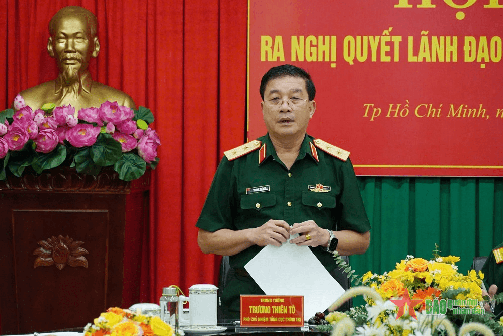 Trung tướng Trương Thiên Tô dự, chỉ đạo hội nghị Đảng ủy Công ty TECAPRO