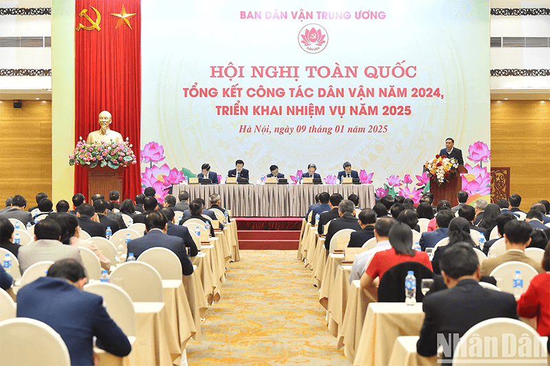 Thường trực Ban Bí thư Trần Cẩm Tú dự Hội nghị toàn quốc triển khai công tác dân vận năm 2025