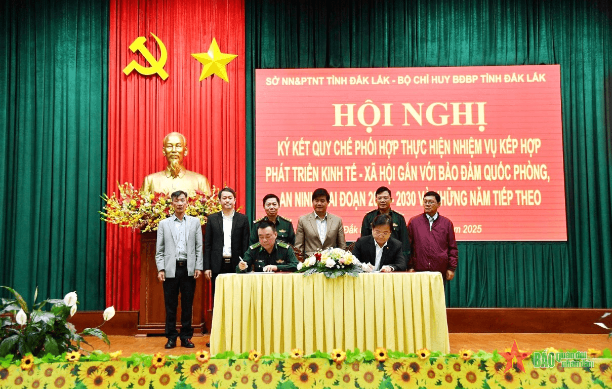 Đắk Lắk: Sở Nông nghiệp và Phát triển nông thôn ký kết quy chế phối hợp với Bộ đội Biên phòng