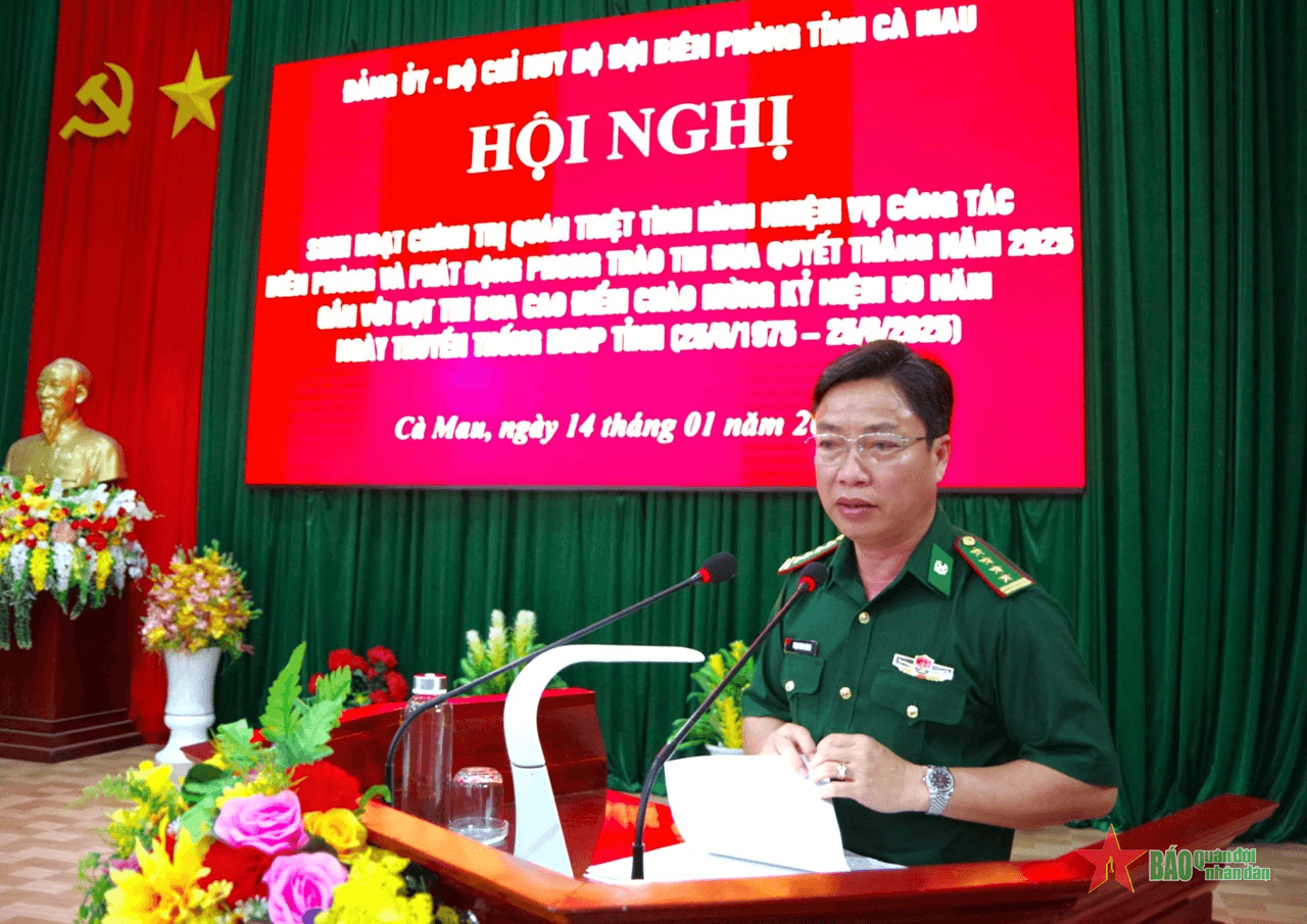 Bộ đội Biên phòng Cà Mau quyết tâm hoàn thành tốt nhiệm vụ năm 2025