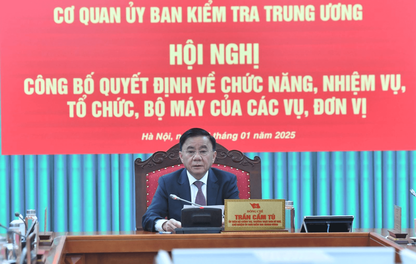 Công bố Quyết định về chức năng, nhiệm vụ, tổ chức, bộ máy Cơ quan Ủy ban Kiểm tra Trung ương
