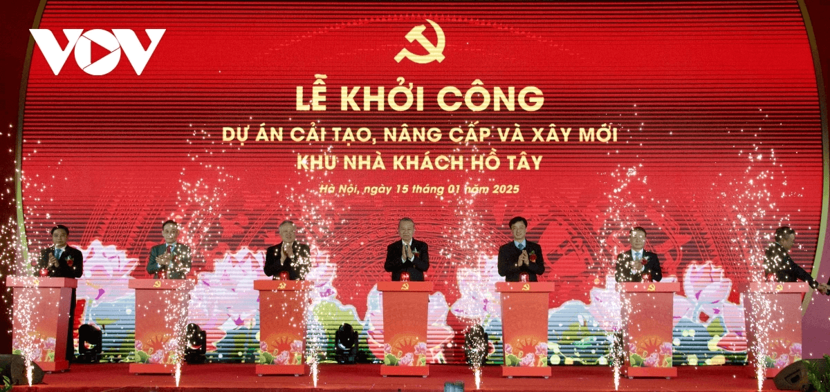 Tổng Bí thư Tô Lâm dự Lễ khởi công Dự án cải tạo, nâng cấp và xây mới khu Nhà khách Hồ Tây