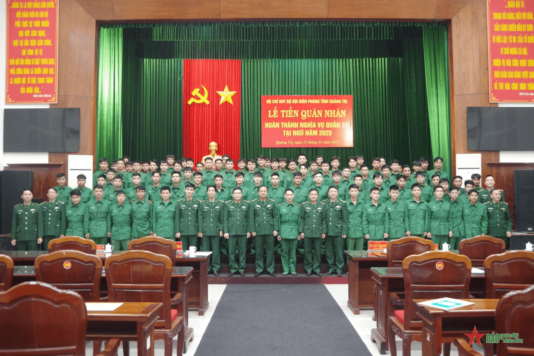 Bộ đội Biên phòng tỉnh Quảng Trị tiễn quân nhân hoàn thành nghĩa vụ quân sự