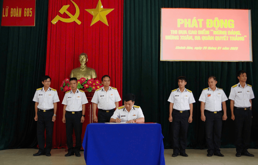 Lữ đoàn 685, Vùng 4 Hải quân tổ chức phát động thi đua cao điểm