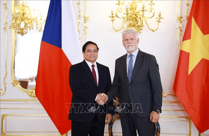 Thủ tướng Phạm Minh Chính hội kiến Tổng thống Cộng hòa Séc Petr Pavel
