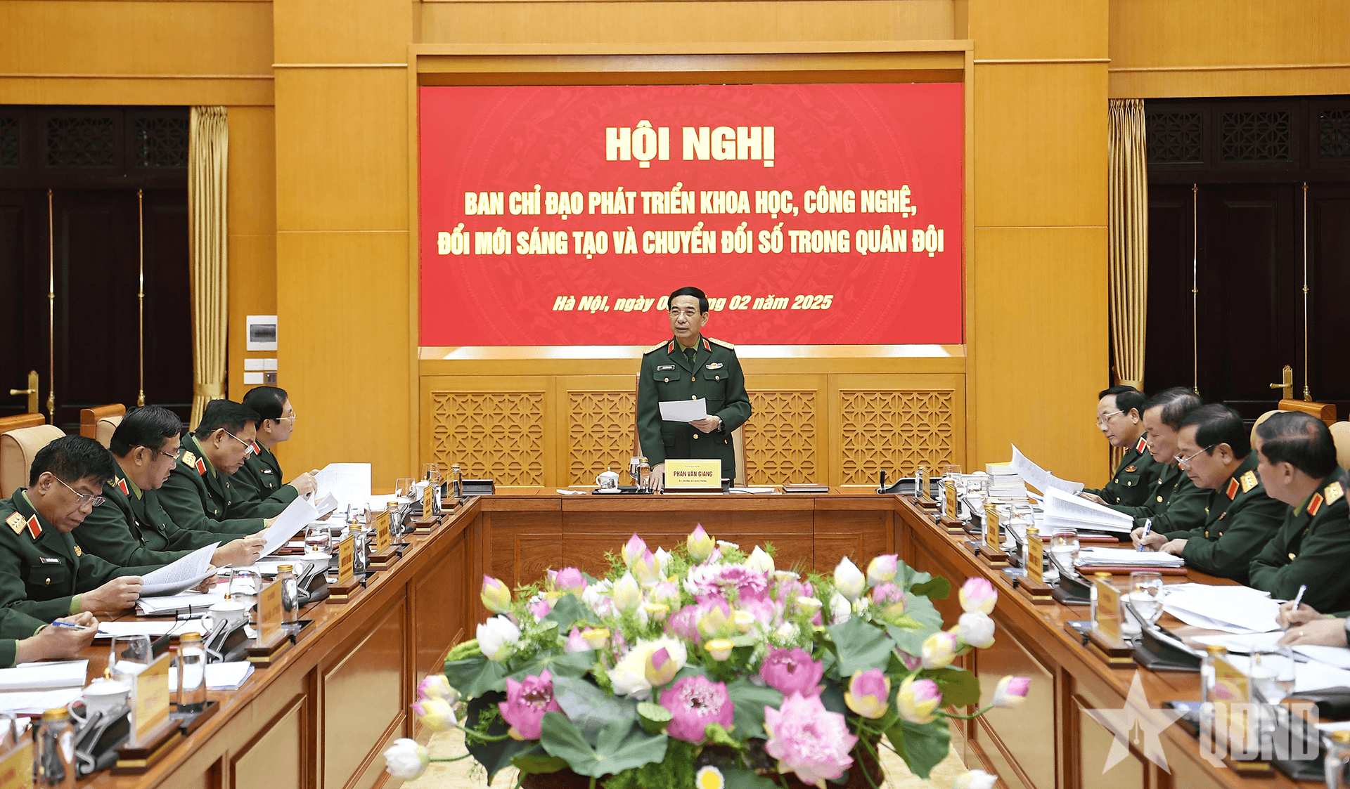 Đại tướng Phan Văn Giang chủ trì Hội nghị Ban chỉ đạo phát triển khoa học, công nghệ, đổi mới sáng tạo và chuyển đổi số trong Quân đội