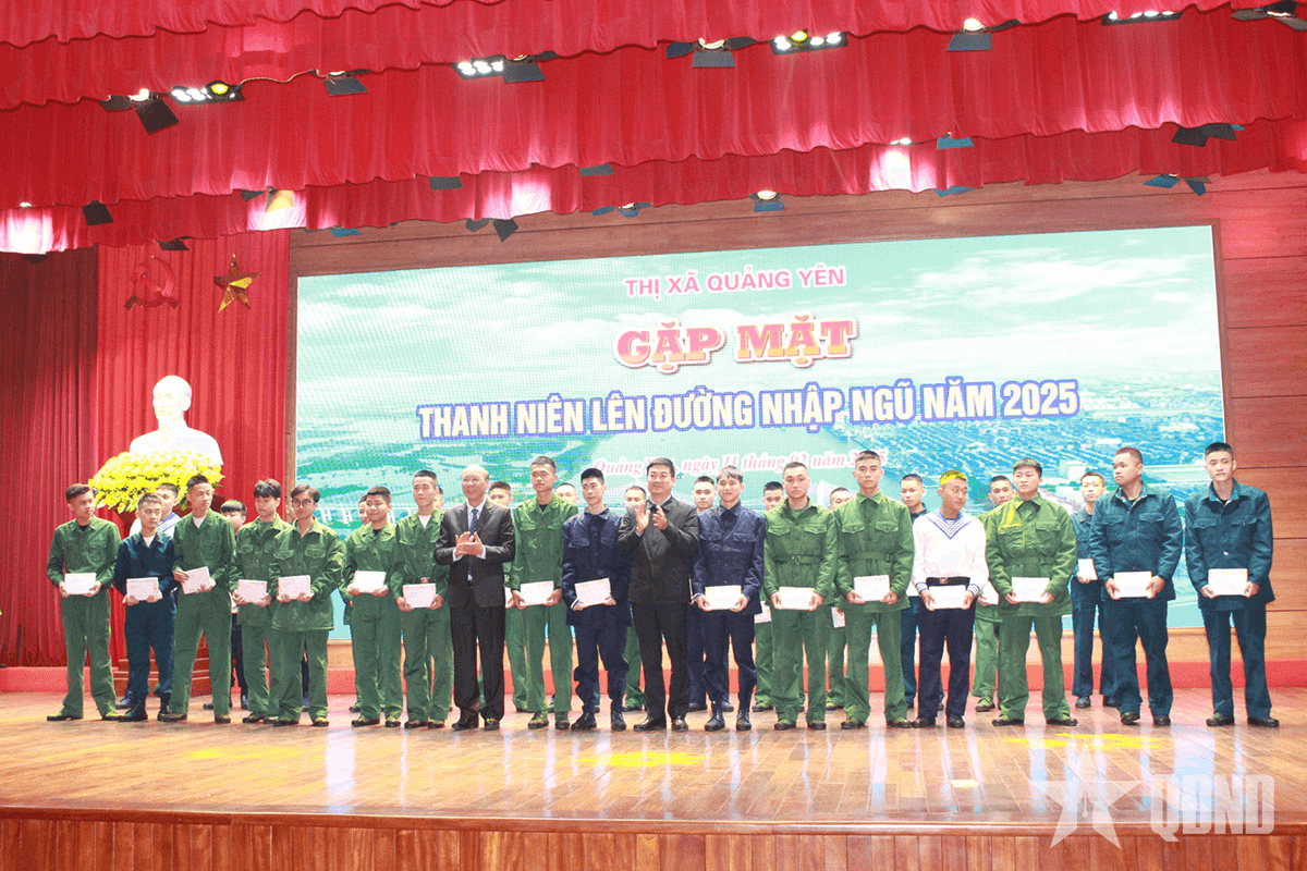 Thị xã Quảng Yên (Quảng Ninh) gặp mặt thanh niên lên đường nhập ngũ năm 2025