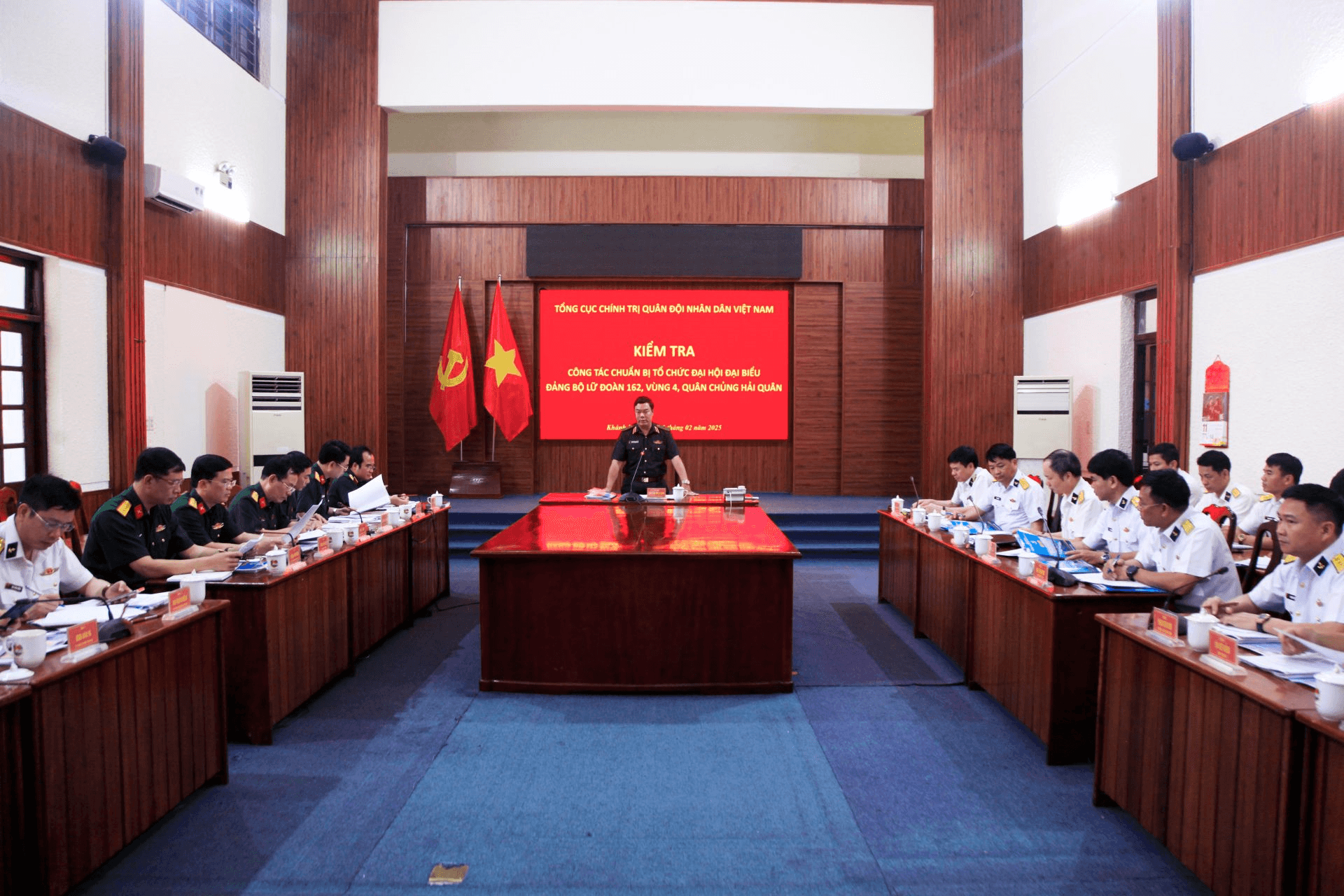 Tổng cục Chính trị QĐND Việt Nam kiểm tra công tác chuẩn bị Đại hội làm trước tại Đảng bộ Lữ đoàn 162, Vùng 4 Hải quân