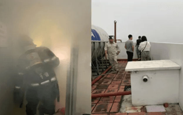 Hà Nội: Cháy tòa nhà CTM ở Cầu Giấy, 30 người được cứu thoát