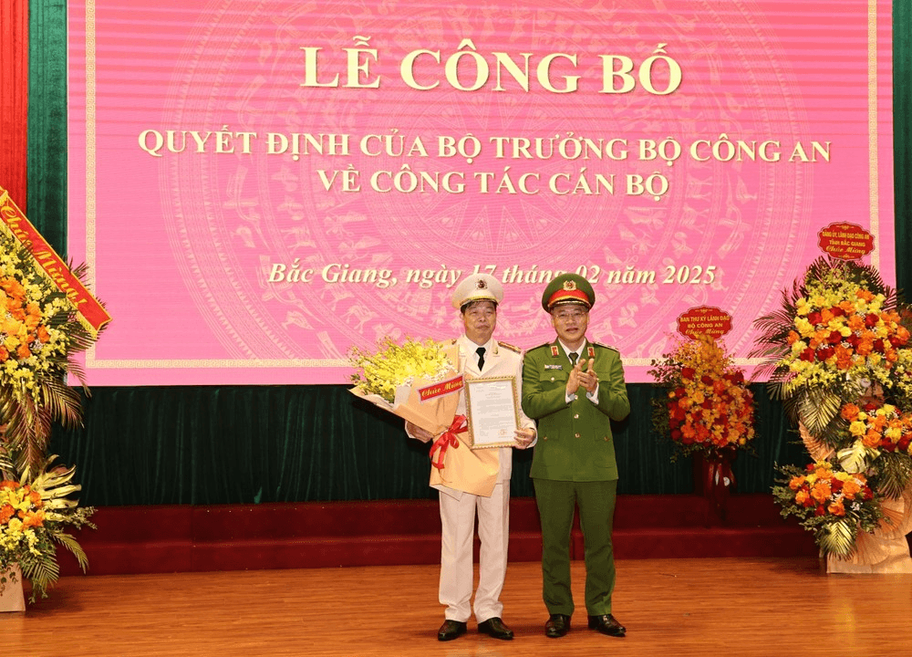 Bổ nhiệm Đại tá Nguyễn Quang Vinh giữ chức Giám đốc Công an tỉnh Bắc Giang