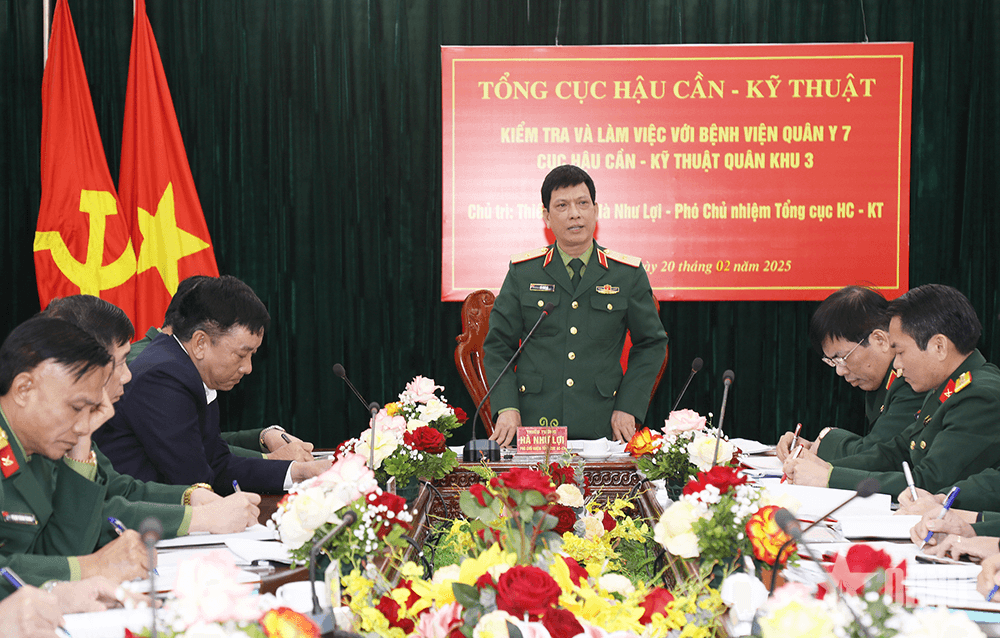 Tổng cục Hậu cần - Kỹ thuật kiểm tra, làm việc với Bệnh viện Quân y 7