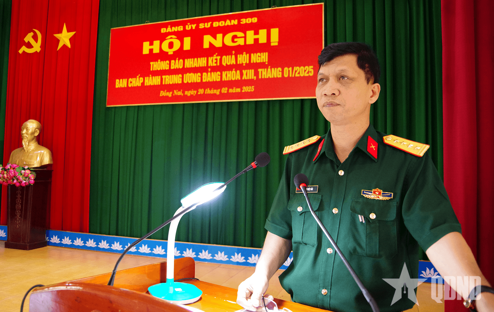 Đảng ủy Sư đoàn 309, Quân khu 7 thông báo nhanh kết quả Hội nghị Ban chấp hành Trung ương Đảng khóa XIII