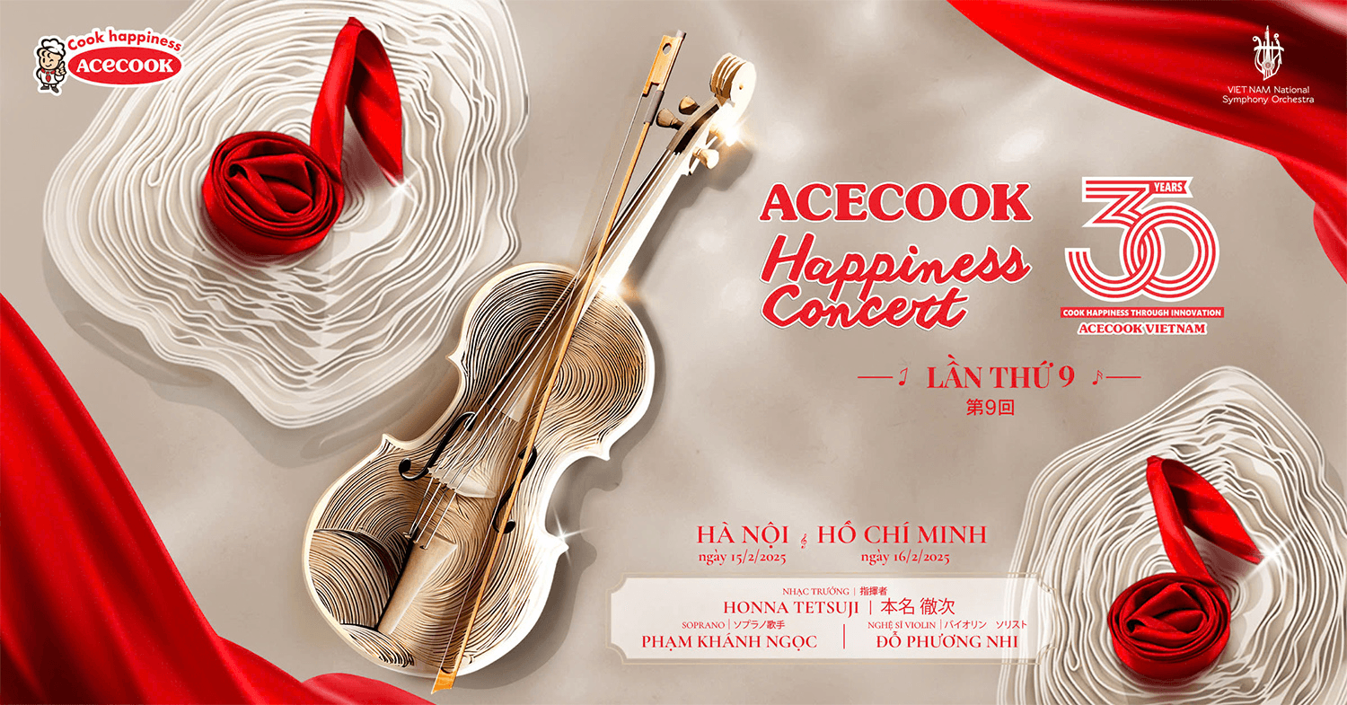 Acecook Happiness Concert 2025 hành trình 9 năm lan tỏa hạnh phúc qua âm nhạc