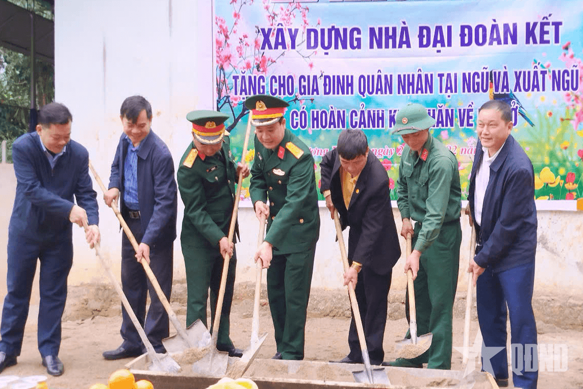 Khởi công xây dựng nhà Đại đoàn kết tặng gia đình chiến sĩ tại ngũ