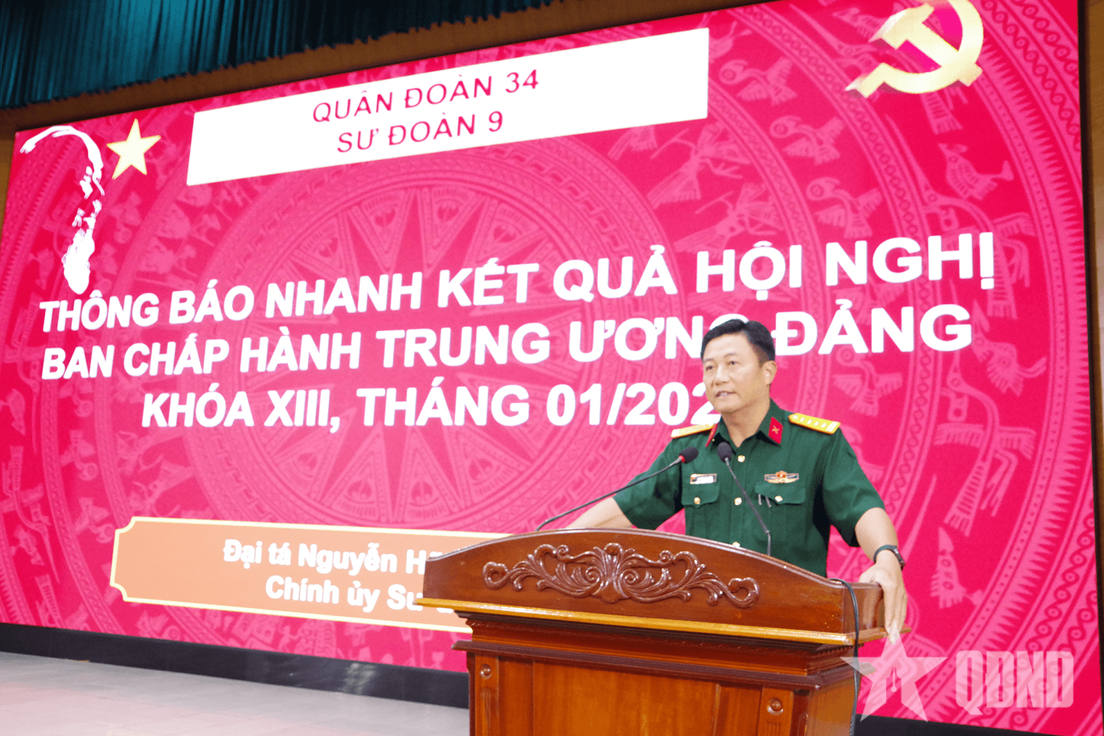 Sư đoàn 9 (Quân đoàn 34) thông báo nhanh kết quả Hội nghị Ban Chấp hành Trung ương Đảng khóa XIII