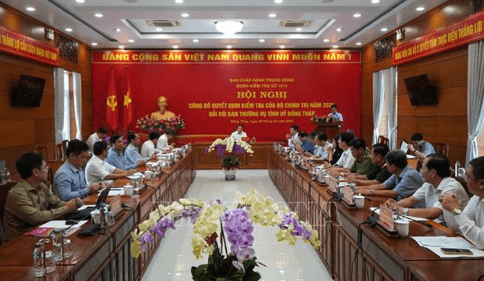 Công bố quyết định kiểm tra của Bộ Chính trị đối với Ban Thường vụ Tỉnh ủy Đồng Tháp