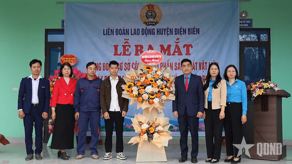 Điện Biên ra mắt Công đoàn cơ sở Công ty Cổ phần sản xuất vật liệu xây dựng gạch Tuynel công nghệ cao