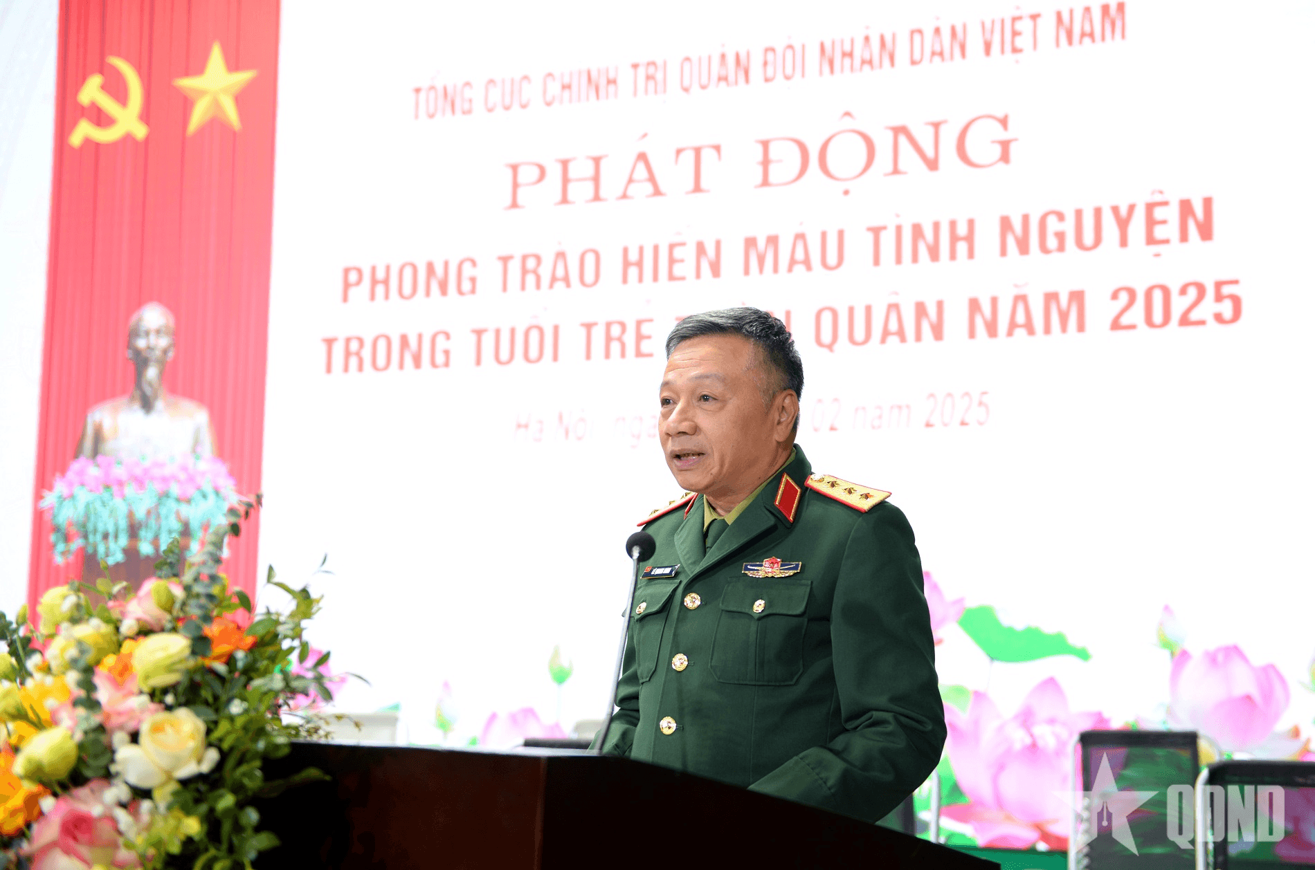 Thượng tướng Lê Quang Minh phát động phong trào hiến máu tình nguyện trong tuổi trẻ toàn quân năm 2025