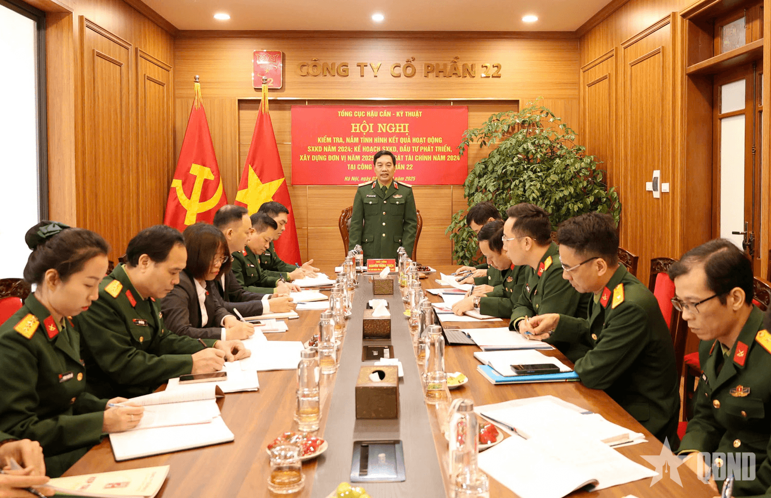 Thiếu tướng Nguyễn Trọng Thiện kiểm tra, nắm tình hình sản xuất kinh doanh tại Công ty Cổ phần 22