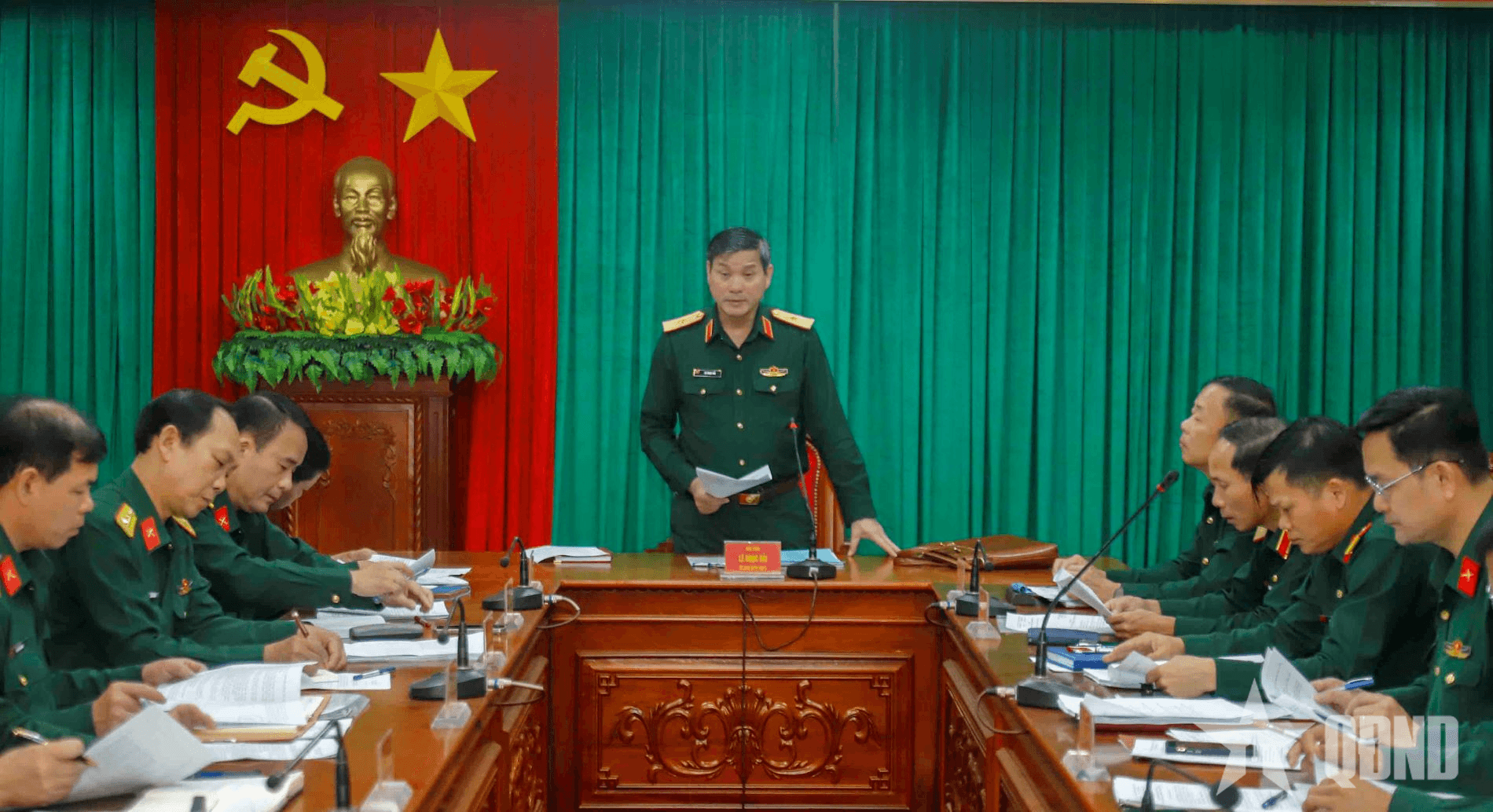 Tư lệnh Quân khu 5 nghe báo cáo công tác chuẩn bị Hội thảo 50 năm Chiến thắng Tây Nguyên