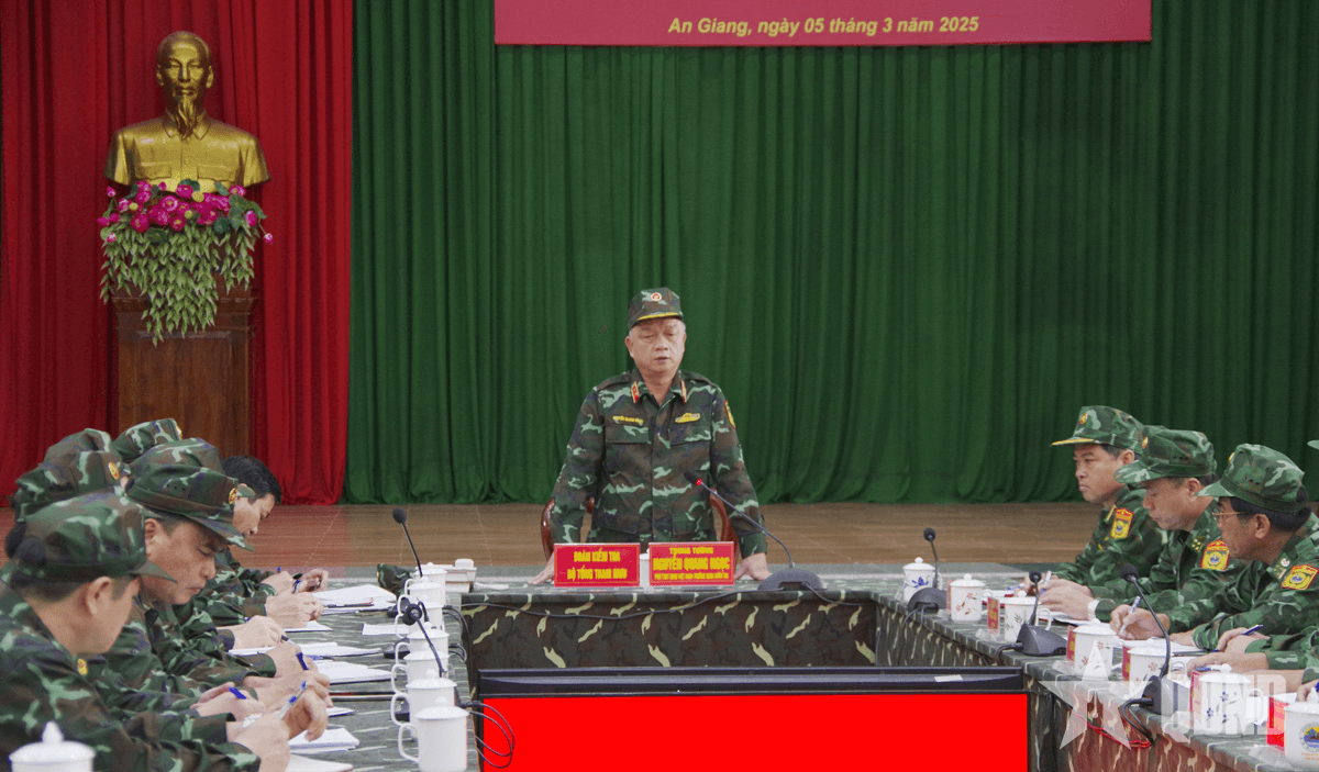 Bộ Tổng Tham mưu kiểm tra luyện tập chuyển trạng thái SSCĐ tại BĐBP tỉnh An Giang
