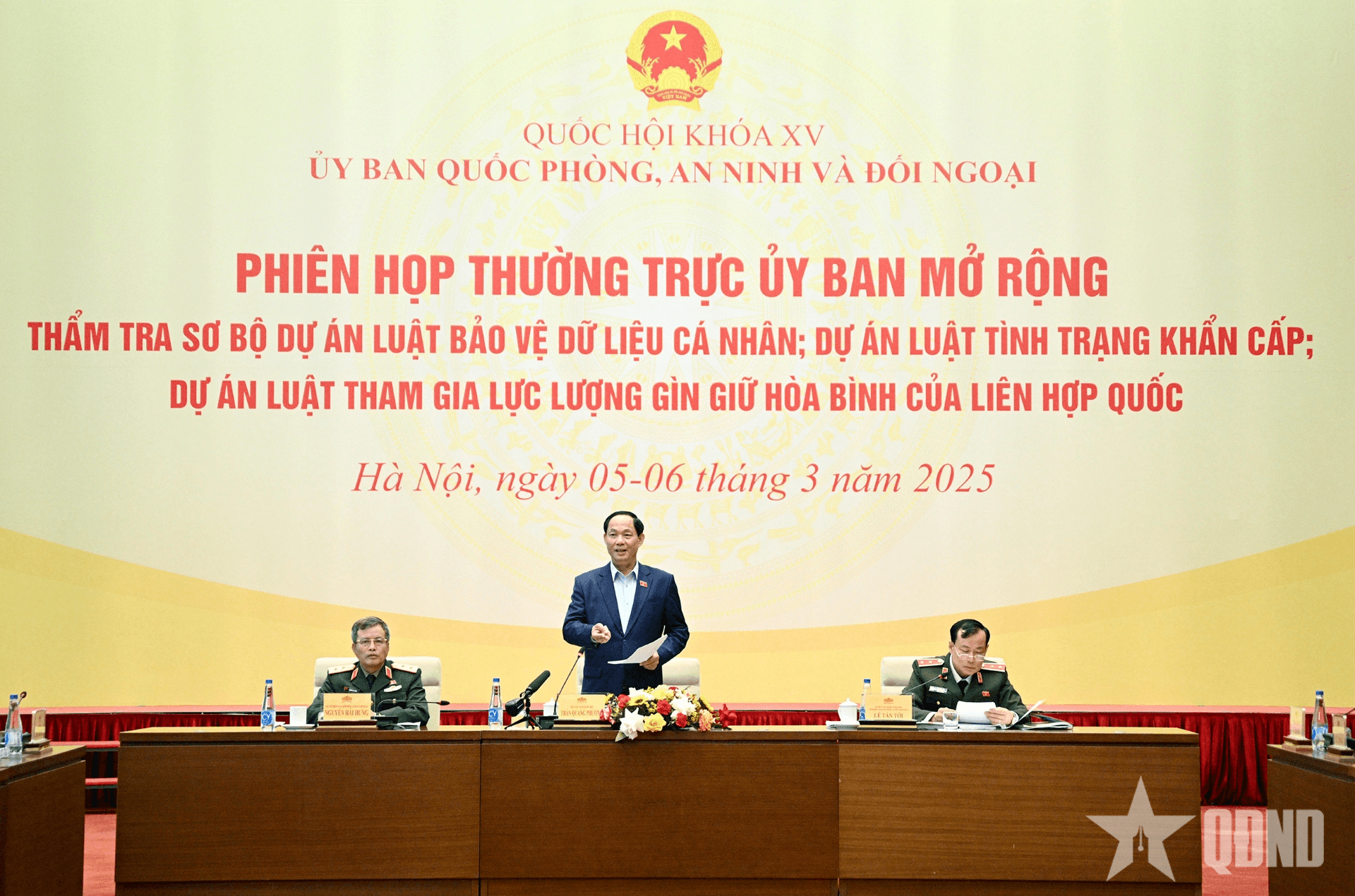 Ủy ban Quốc phòng, An ninh và Đối ngoại thẩm tra sơ bộ dự án Luật Tình trạng khẩn cấp