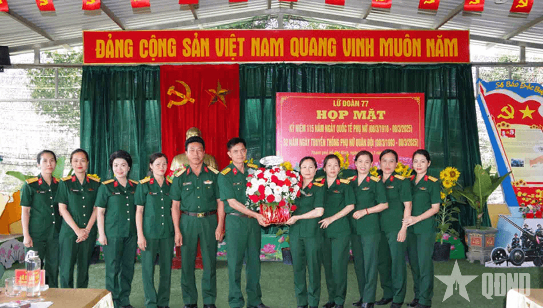 ​Lữ đoàn Phòng không 77 (Quân khu 7) họp mặt kỷ niệm 115 năm Ngày Quốc tế Phụ nữ