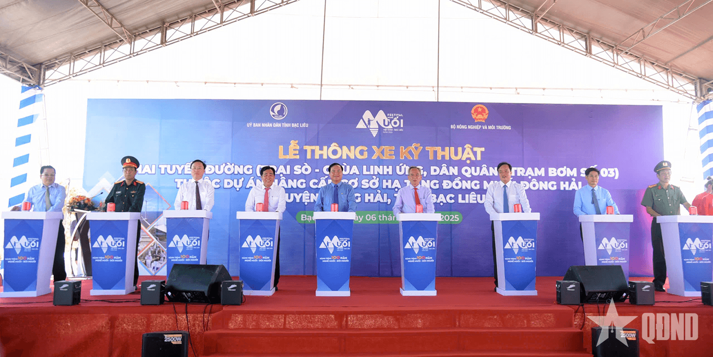 Bạc Liêu: Thông xe 2 tuyến đường thuộc Dự án nâng cấp cơ sở hạ tầng đồng muối Đông Hải