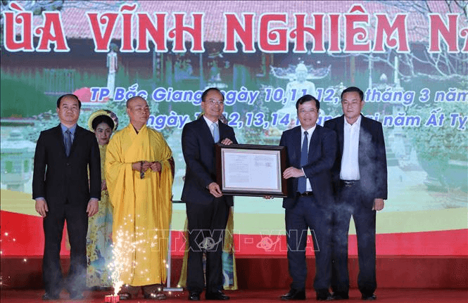 Công bố Bộ tượng Tam Tổ Trúc Lâm chùa Vĩnh Nghiêm (Bắc Giang) là bảo vật quốc gia