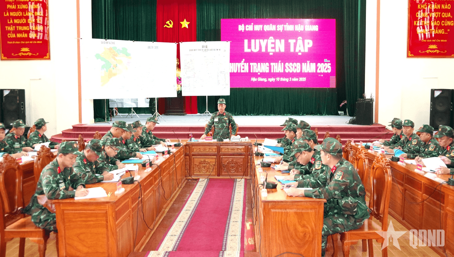 Hậu Giang: Luyện tập chuyển trạng thái sẵn sàng chiến đấu và sơ tán ra khu căn cứ bí mật