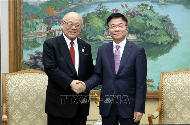 Phó thủ tướng Lê Thành Long tiếp Cố vấn đặc biệt Liên minh Nghị sĩ hữu nghị Nhật - Việt