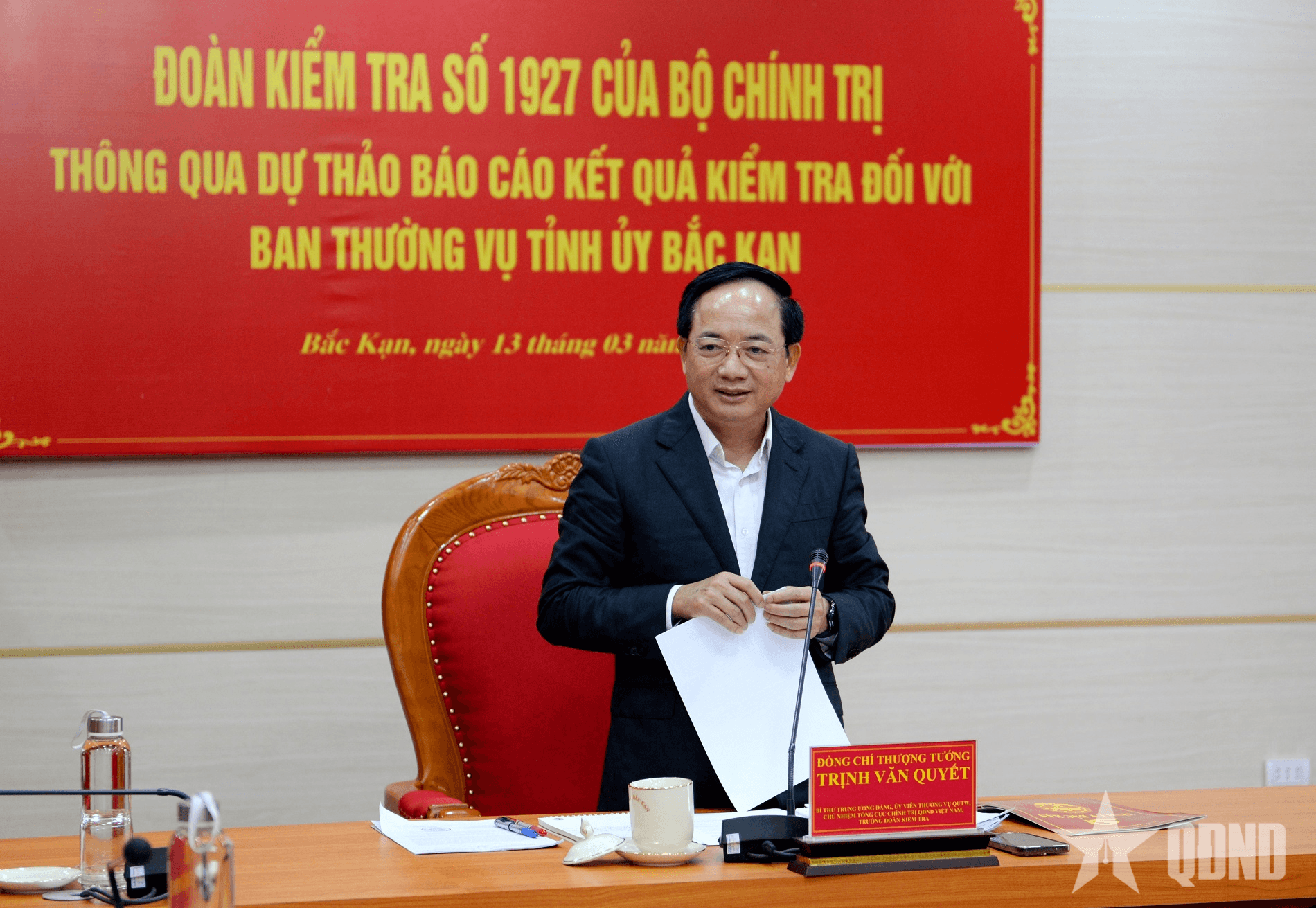 Đoàn kiểm tra của Bộ Chính trị làm việc với Ban Thường vụ Tỉnh ủy Bắc Kạn