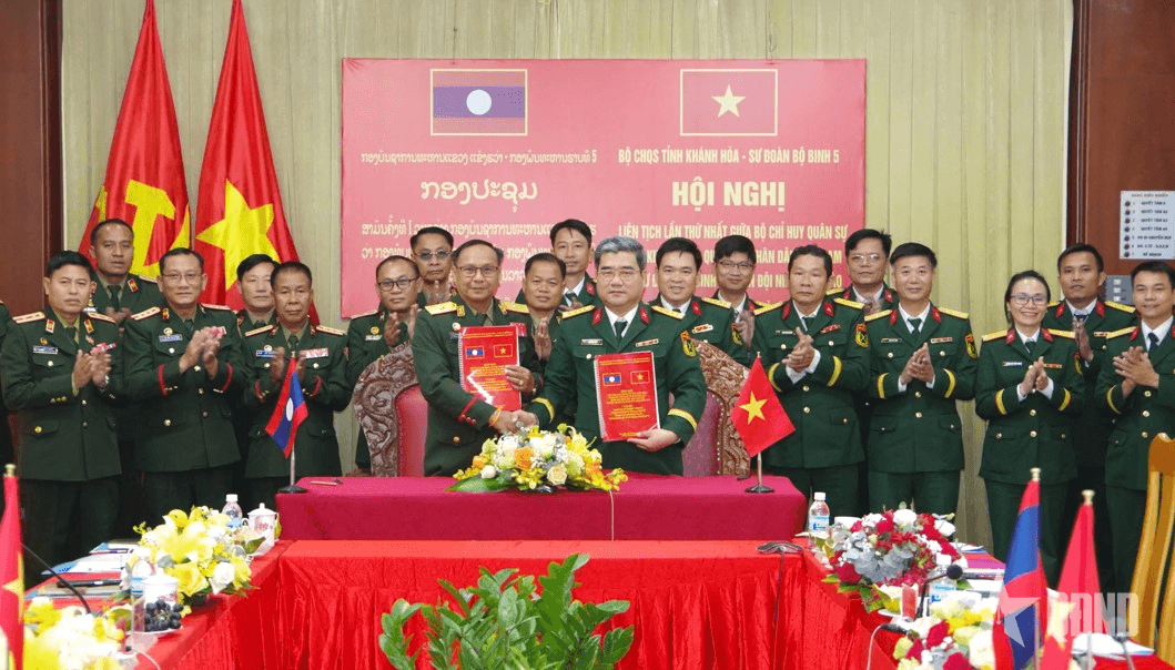 Hội nghị liên tịch lần thứ nhất giữa Bộ CHQS tỉnh Khánh Hòa và Sư đoàn 5 (Quân đội nhân dân Lào)