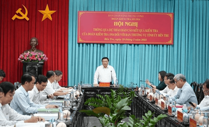 Thông qua Dự thảo báo cáo kết quả kiểm tra đối với Ban Thường vụ Tỉnh ủy Bến Tre