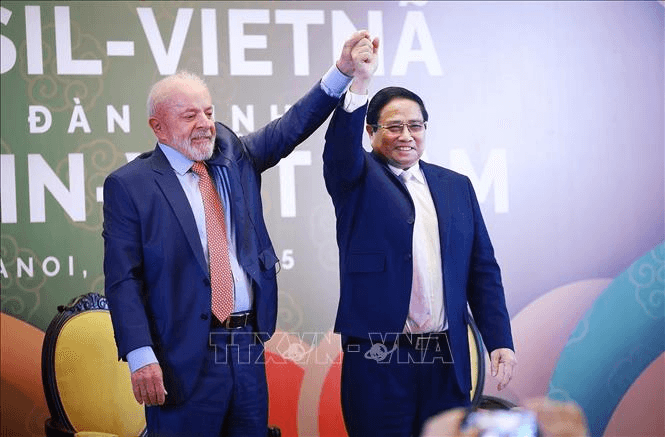 Thủ tướng Phạm Minh Chính và Tổng thống Lula da Silva dự Diễn đàn Kinh tế Việt Nam - Brazil