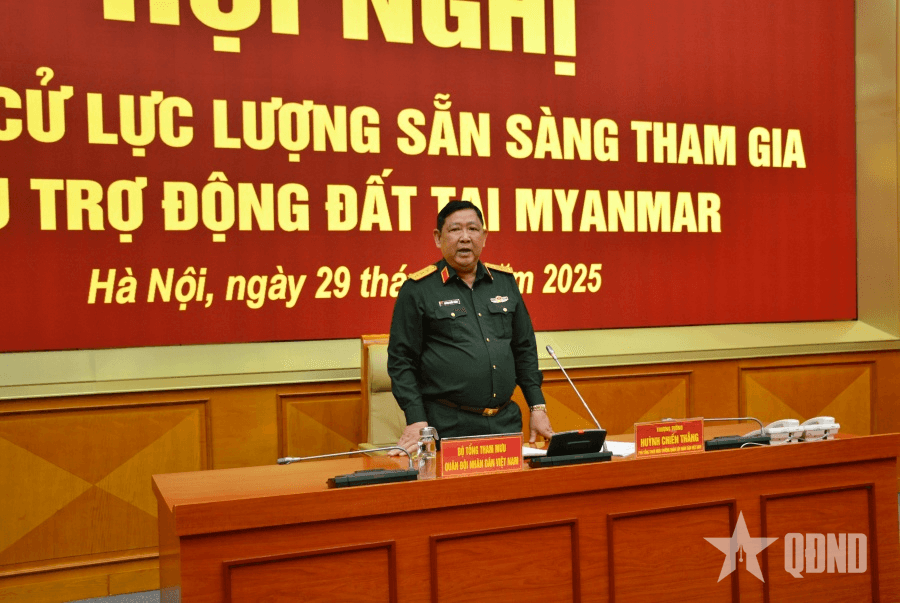 Bộ Quốc phòng tổ chức lực lượng, phương tiện sang hỗ trợ Myanmar khắc phục hậu quả động đất