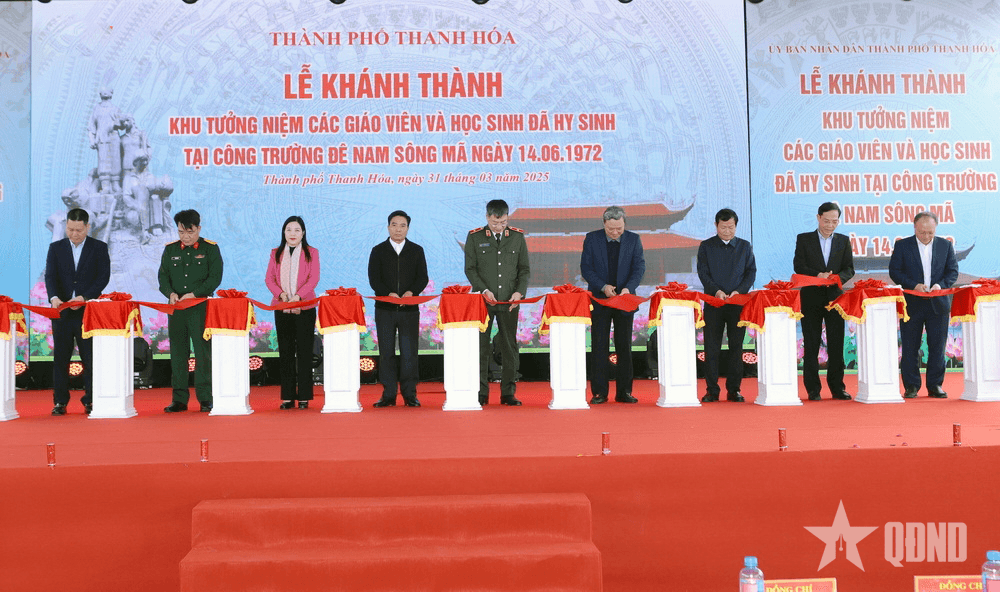 Thanh Hóa: Khánh thành Khu tưởng niệm các giáo viên và học sinh hy sinh tại công trường đê Nam sông Mã